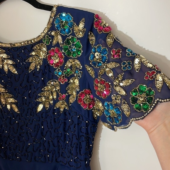 ASOS Virgos Lounge Tall Arian Embellished Maxi Dress
With Frill Wrap Skirt - Picture 8 of 13